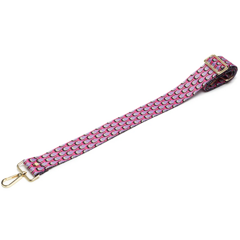 Crossbody Bag Strap - Pink/lilac Peacock
