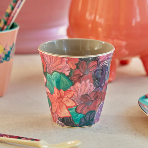 Melamine Cup Forest Flower Print