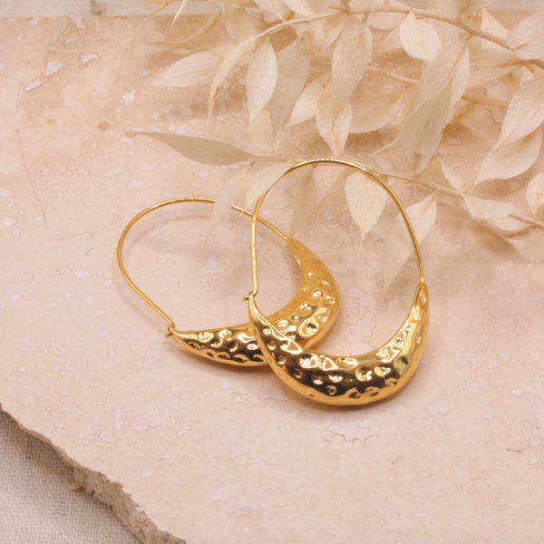 Little Nell Everyday Hammered Arc Earrings