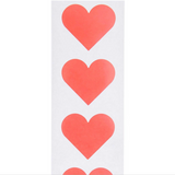 Paper Poetry Heart Stickers - Neon Red