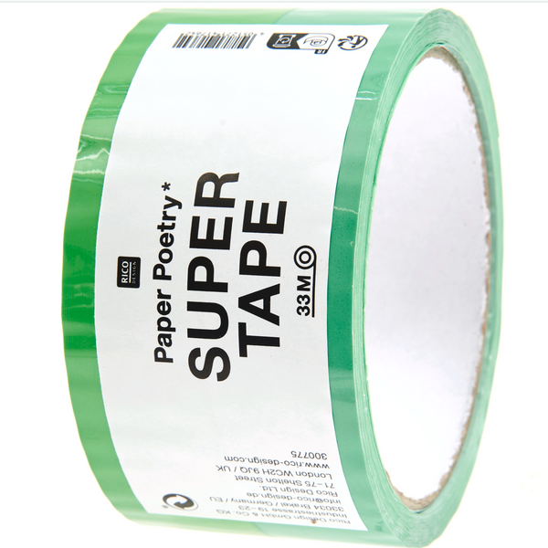 Parcel Tape Turquoise/Neon Green