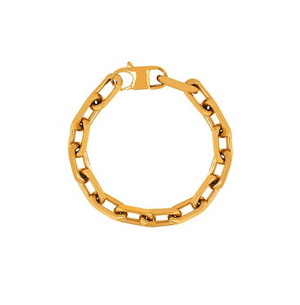 Chunky Oval Chain Bracelet in Gold