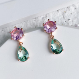 Last True Angel Circle & Teardrop Earrings