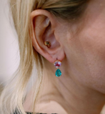 Last True Angel Circle & Teardrop Earrings