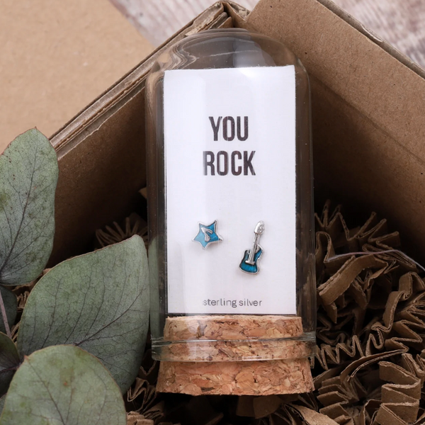 Attic Creations 'You Rock' Earrings - Silver