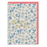 Blue Daisies Birthday Card