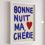 Nephthys Illustrated Bonne Nuit Ma Chérie Framed Print