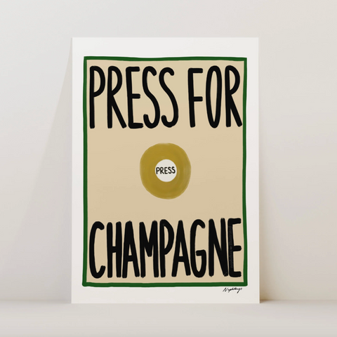 Nephthys Illustrated Press For Champagne Framed Print