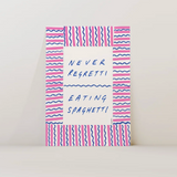 Never Regretti Eating Spaghetti Framed Print