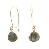 Isles & Stars Stone Tear Drop Earrings - Gold/Labradorite