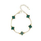 Isles & Stars Five Clover Gold Pendant Bracelet