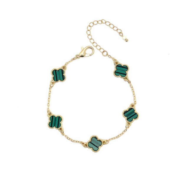 Isles & Stars Five Clover Gold Pendant Bracelet