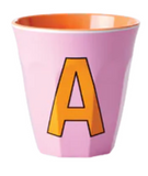Melamine Two Tone Alphabet Cups - A to Z