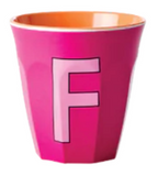 Melamine Two Tone Alphabet Cups - A to Z