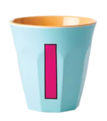Melamine Two Tone Alphabet Cups - A to Z