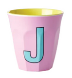Melamine Two Tone Alphabet Cups - A to Z