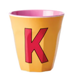 Melamine Two Tone Alphabet Cups - A to Z