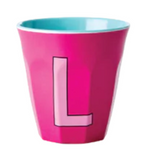 Melamine Two Tone Alphabet Cups - A to Z