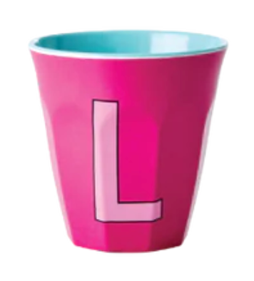 Melamine Two Tone Alphabet Cups - A to Z