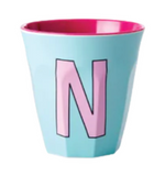 Melamine Two Tone Alphabet Cups - A to Z