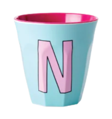 Melamine Two Tone Alphabet Cups - A to Z