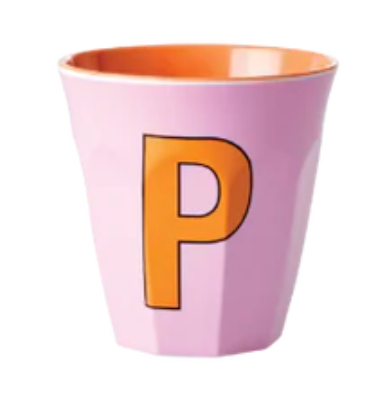 Melamine Two Tone Alphabet Cups - A to Z