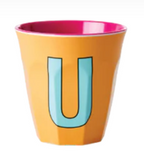 Melamine Two Tone Alphabet Cups - A to Z