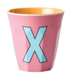 Melamine Two Tone Alphabet Cups - A to Z
