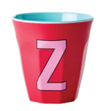 Melamine Two Tone Alphabet Cups - A to Z