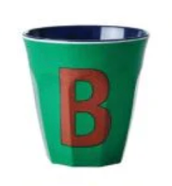 Melamine Two Tone Alphabet Cups - A to Z