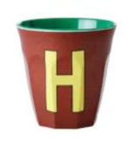 Melamine Two Tone Alphabet Cups - A to Z