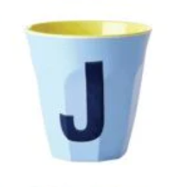 Melamine Two Tone Alphabet Cups - A to Z