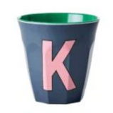 Melamine Two Tone Alphabet Cups - A to Z