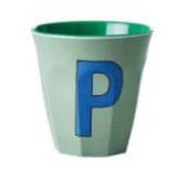 Melamine Two Tone Alphabet Cups - A to Z