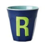 Melamine Two Tone Alphabet Cups - A to Z