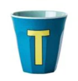 Melamine Two Tone Alphabet Cups - A to Z