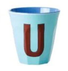 Melamine Two Tone Alphabet Cups - A to Z
