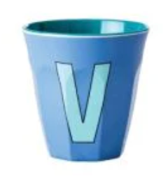 Melamine Two Tone Alphabet Cups - A to Z