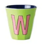 Melamine Two Tone Alphabet Cups - A to Z