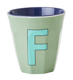 Melamine Two Tone Alphabet Cups - A to Z