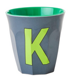 Melamine Two Tone Alphabet Cups - A to Z