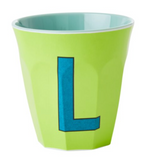 Melamine Two Tone Alphabet Cups - A to Z