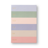 Muted Colour Block Weekly Memo Notepad