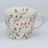Light Grey Daisy Mug