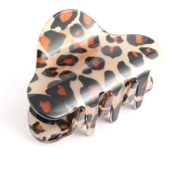 Oval Leopard Hair Claw