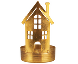 Gloria Tealight Holder House - Brass