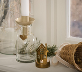 Gloria Tealight Holder House - Brass