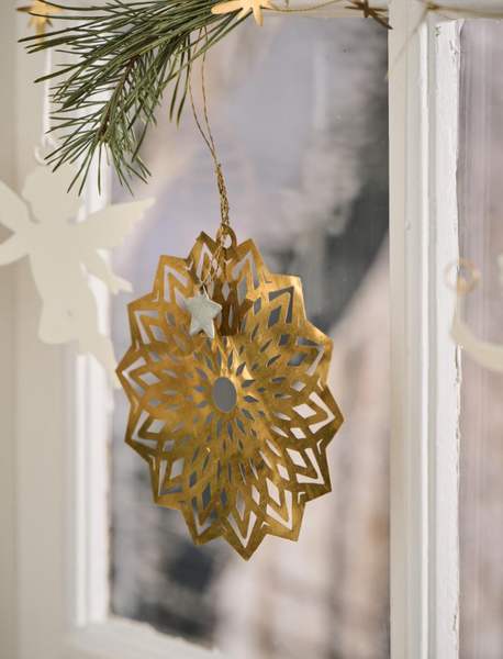 Hanging Brass Flower Decoration