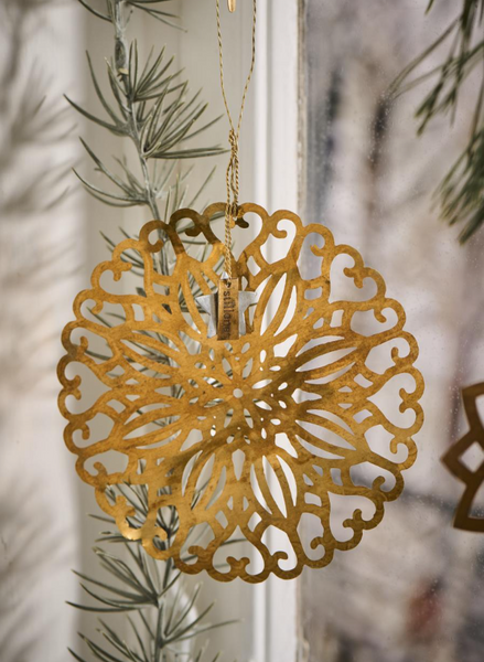 Hanging Brass Flower Decoration