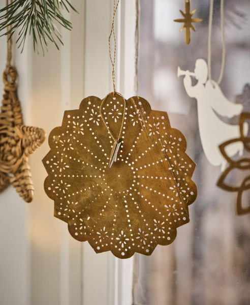 Hanging Brass Flower Decoration